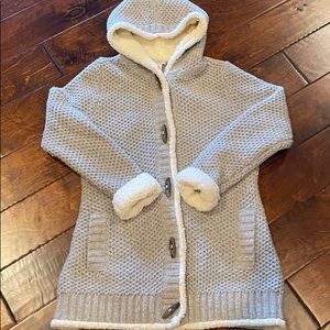 L.L.Bean Lined Honeycomb Hoodie, Size M, NEW Without Tags, Grey